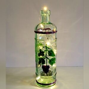 Handpainted Wine Bottle with Lights